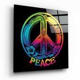Peace Glass Wall Art  || Designer Collection | Insigne Art Design.